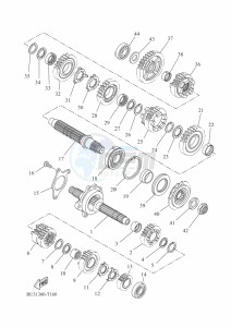 XSR700 MTM690 (BEF1) drawing TRANSMISSION