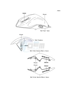 Z750_ABS ZR750M9F GB XX (EU ME A(FRICA) drawing Decals(Black)