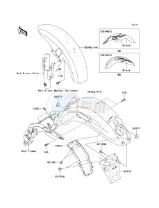 VN 1600 B [VULCAN 1600 MEAN STREAK] (B6F-B8FA) B8FA drawing FENDERS