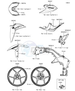 Z1000 ZR1000FGF FR GB XX (EU ME A(FRICA) drawing Decals(Green)