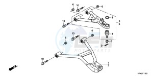 TRX420TMB TRX420 ED drawing FRONT ARM (2WD)