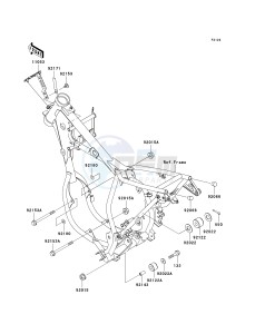 KX 65 A [KX65 MONSTER ENERGY] (A6F - A9FA) A9F drawing ENGINE MOUNT