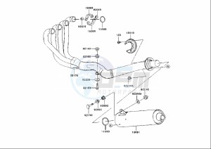 ZRX S 1200 (EU) drawing MUFFLER