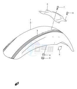 GSX400 (E30) drawing FRONT FENDER