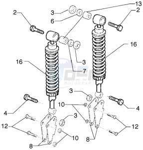 X9 500 drawing Rear shock absorbers