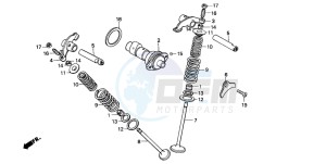 XR200R drawing CAMSHAFT/VALVE