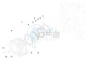 GTV 300HPE SEI GIORNI IE E4 ABS (NAFTA) drawing Cylinder-piston-wrist pin unit