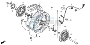 ST1300 drawing FRONT WHEEL