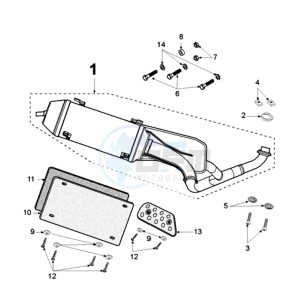 FOX GSX EU1 drawing EXHAUST SYSTEM