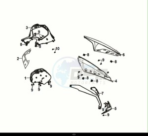 JET 14 200i (XC20W2-EU) (E5) (M1) drawing METER - WIND SCREEN