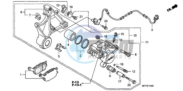 REAR BRAKE CALIPER