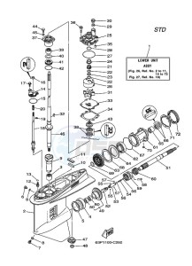 F150AETX drawing PROPELLER-HOUSING-AND-TRANSMISSION-1