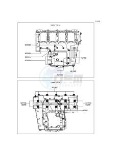 Z800 ABS ZR800BGF FR GB XX (EU ME A(FRICA) drawing Crankcase Bolt Pattern