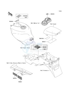 ZX 600 J [ZZR600] (J4) J4 drawing LABELS