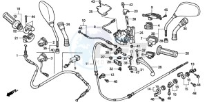 NES125 drawing HANDLE LEVER/SWITCH/CABLE