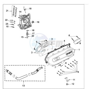 TWEET 50 NA drawing CRANKCASE COVER