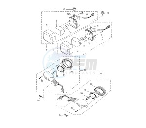 BW'S 50 drawing FRONT FLASHER LIGHTS