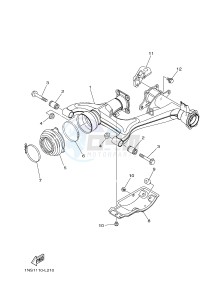 YFM350FWA YFM35FGD GRIZZLY 350 4WD (1NS8 1NS9) drawing REAR ARM