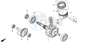 TRX300 FOURTRAX 300 drawing CRANKSHAFT/PISTON