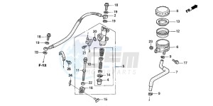 CBR600F drawing REAR BRAKE MASTER CYLINDER