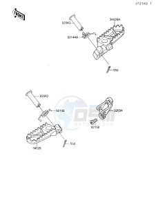 KX 250 G [KX250] (G1-G3) [KX250] drawing FOOTRESTS