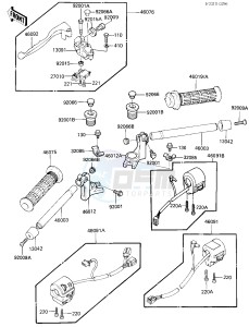 ZX 750 E [GPZ 750 TURBO] (E1-E2) [GPZ 750 TURBO] drawing HANDLEBAR