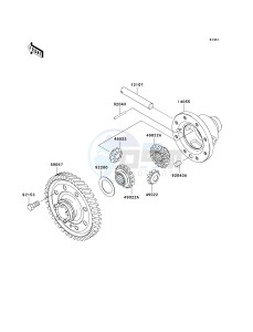 KAF 400 B [MULE 600] (B1) B1 drawing DIFFERENTIAL