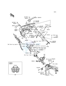 NINJA H2R ZX1000PFF EU drawing Cowling