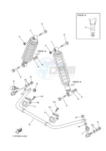 YFM550FWA YFM550DE GRIZZLY 550 (1NPC) drawing REAR SUSPENSION