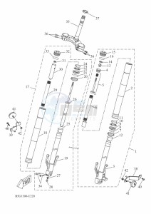 YZF125-A YZF-R125 (BGV3) drawing FRONT FORK