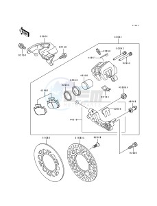 KX 250 J [KX250] (J1) [KX250] drawing REAR CALIPER