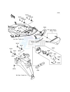 ZZR1400 ABS ZX1400JGF GB XX (EU ME A(FRICA) drawing Taillight(s)