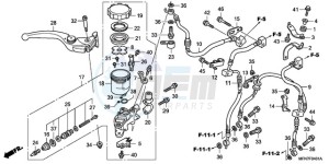 CB1000RAA France - (F / ABS CMF) drawing FR. BRAKE MASTER CYLINDER (CB1000RA)