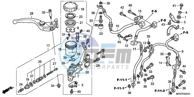 FR. BRAKE MASTER CYLINDER (CB1000RA)