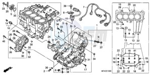 CBF1000SA Europe Direct - (ED / ABS) drawing CRANKCASE