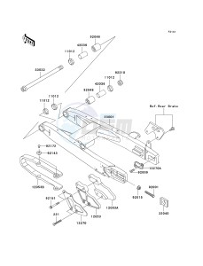 KX 85 A [KX85 MONSTER ENERGY] (A6F - A9FA) A7F drawing SWINGARM