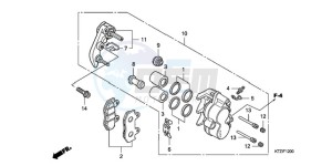 PES125R9 France - (F / CMF STC) drawing FRONT BRAKE CALIPER