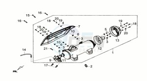 GTS 300i ABS drawing EXHAUST