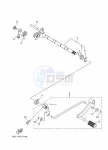 FZN250-A (B8H6) drawing SHIFT SHAFT