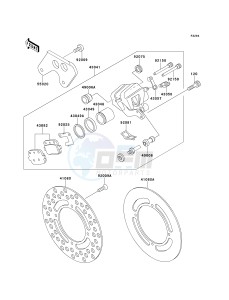 KX 80 W [KX80] (W1-W3) [KX80] drawing REAR BRAKE