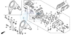 VFR800 drawing REAR BRAKE CALIPER