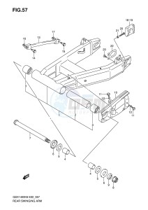 GSX1400 (E2) drawing REAR SWINGINGARM