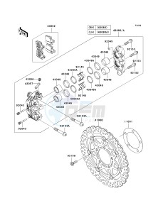 ZX 600 P [NINJA ZX-6R] (7F-8FA) P8F drawing FRONT BRAKE