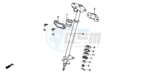 TRX90 SPORTRAX90 drawing STEERING SHAFT