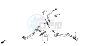 NSR125R drawing PEDAL