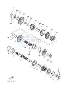 YZF320-A YZF-R3 (B7P3) drawing TRANSMISSION