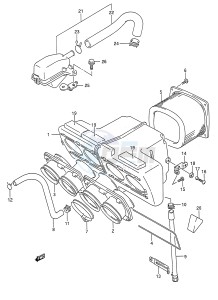 GSX-R1100 (E28) drawing AIR CLEANER