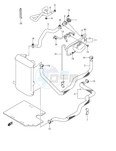 AN250 (E2) Burgman drawing RADIATOR HOSE