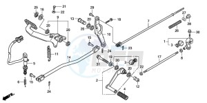 VT750C drawing PEDAL (E/ED/EK/F/U)