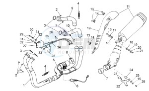 RSV 4 1000 APRC R drawing Exhaust pipe I